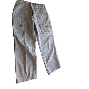 Vintage Lee Dungarees Carpenter Pants Workwear Mens 32x29 Beige Casual
